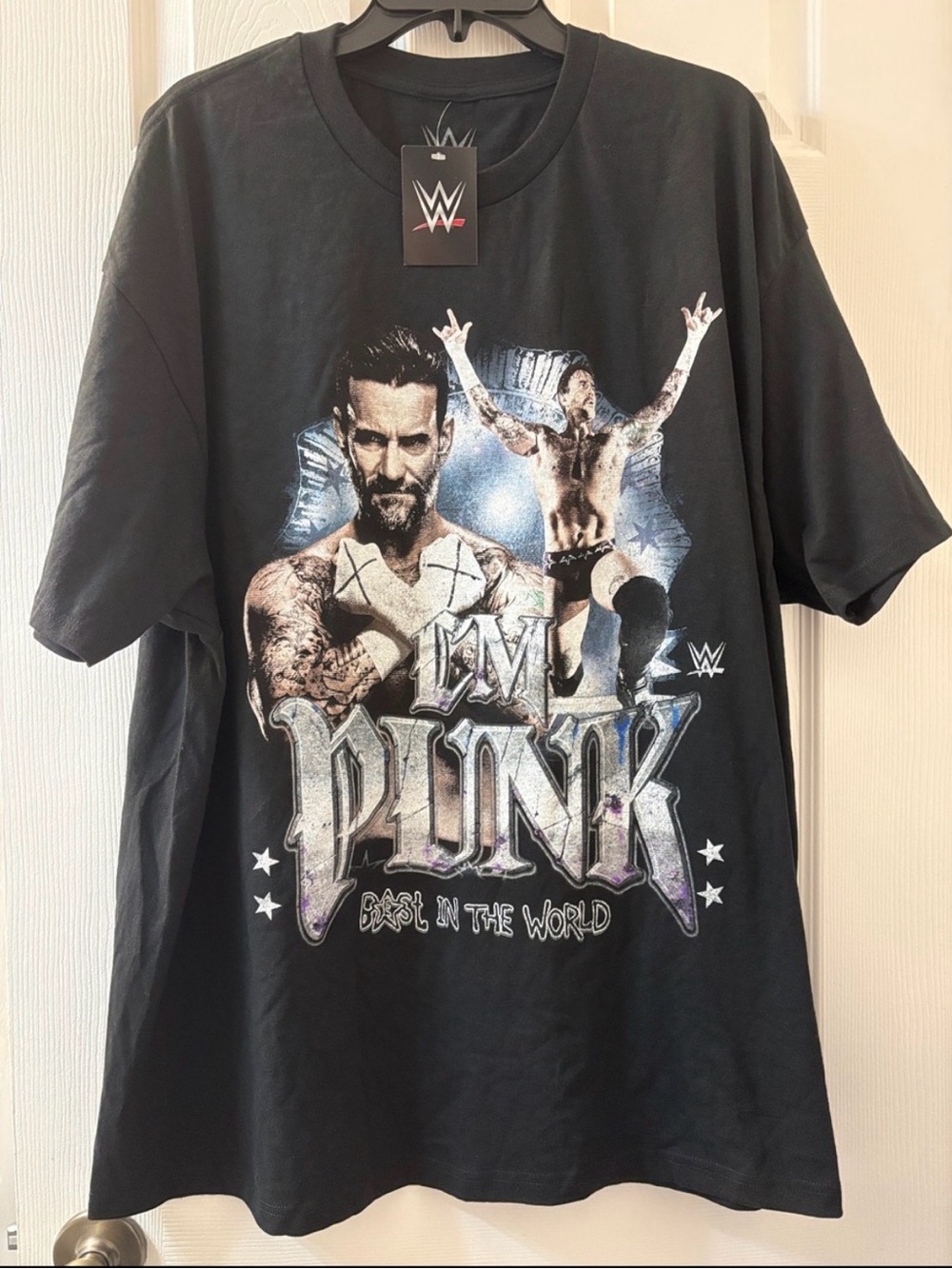 Official WWE CM Punk "Best in the World" Vintage Graphic Tee Medium